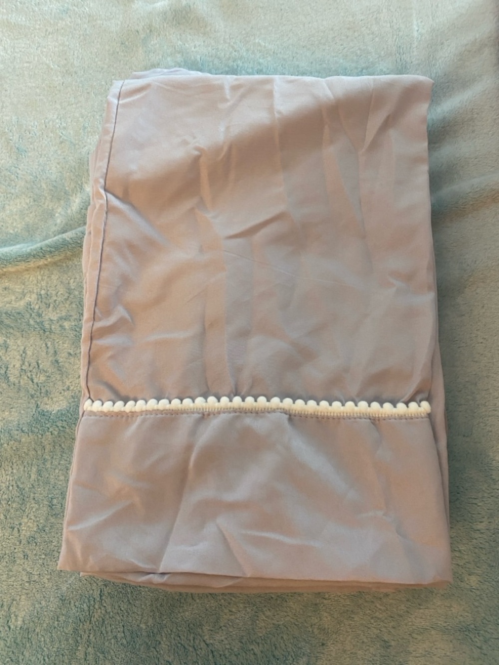 Madeline Lavender Purple Sheet Set with White Scallop Trim - Twin (5 piece set)